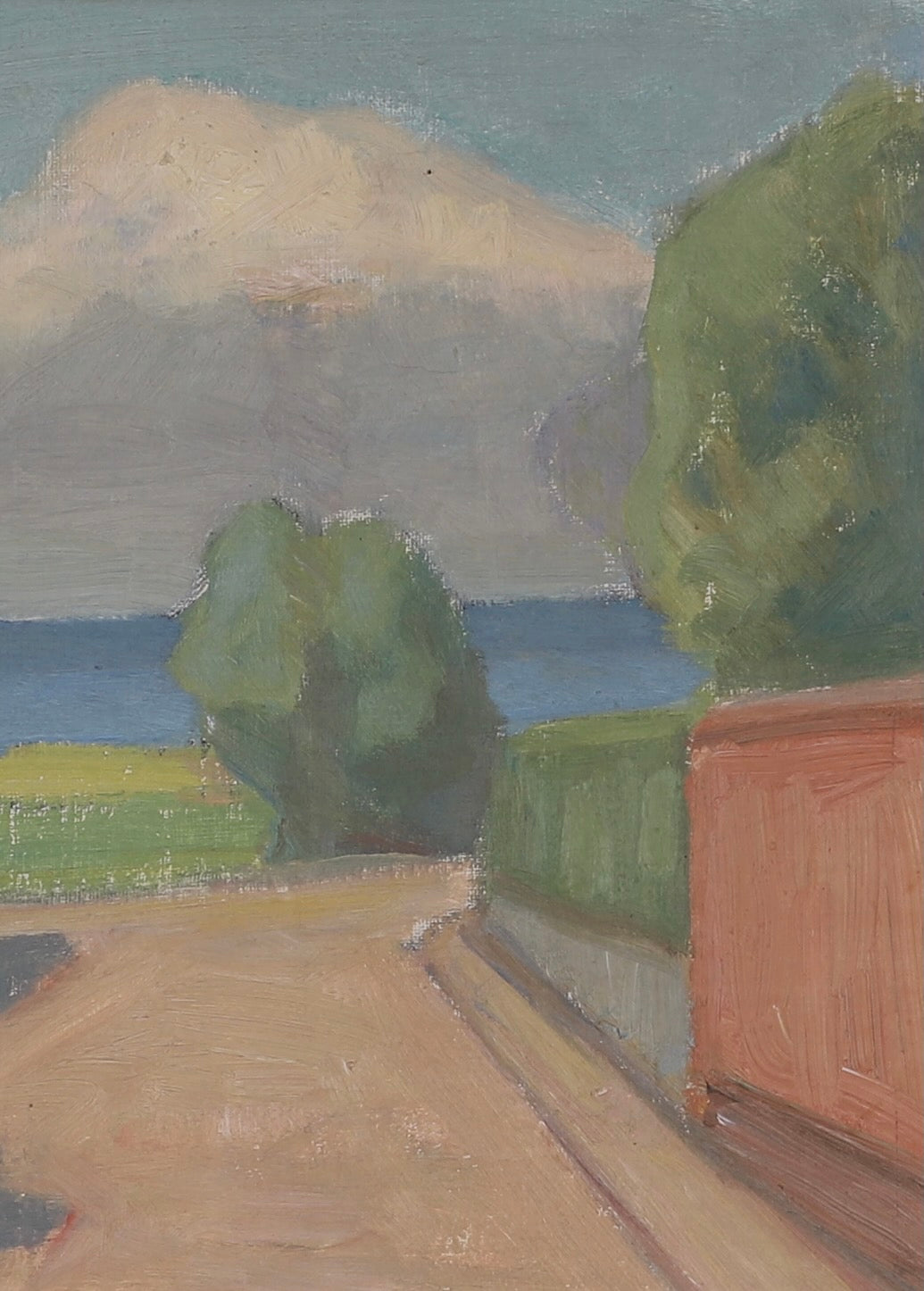 Mid Century Landscape Oil Painting From Sweden by Spendrup 1948