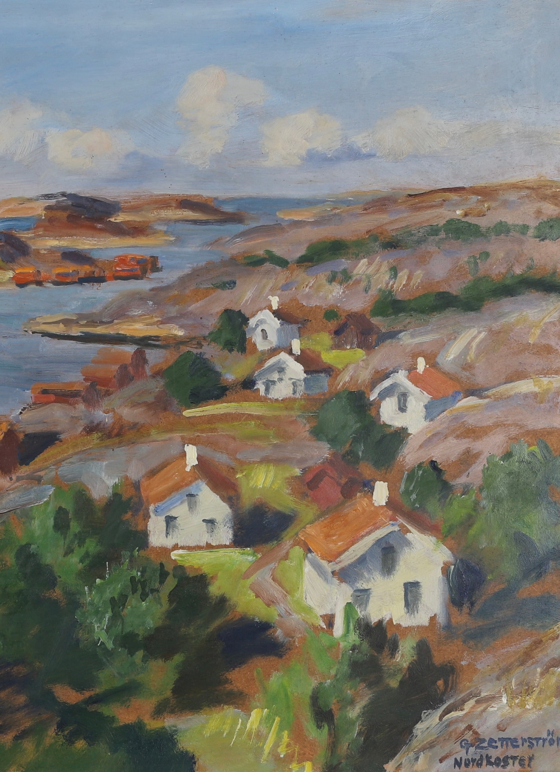 Original Oil Painting Mid Century From Sweden By G Zetterström