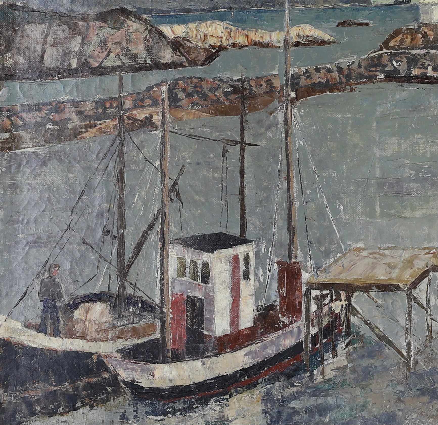 Mid Century Oil Painting By T Torstensson From Sweden