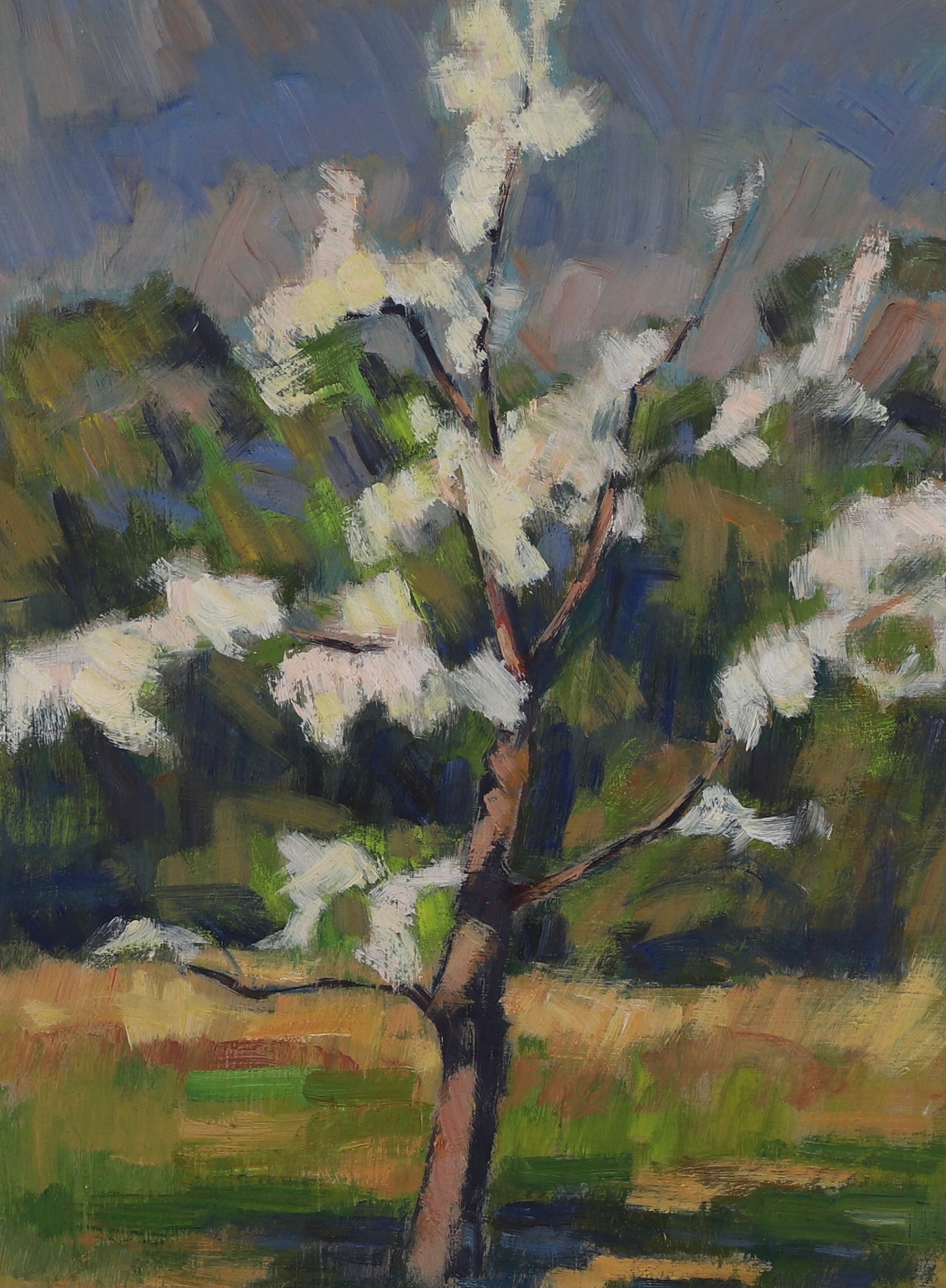 Mid Century Landscape Oil Painting By H Thomander Sweden