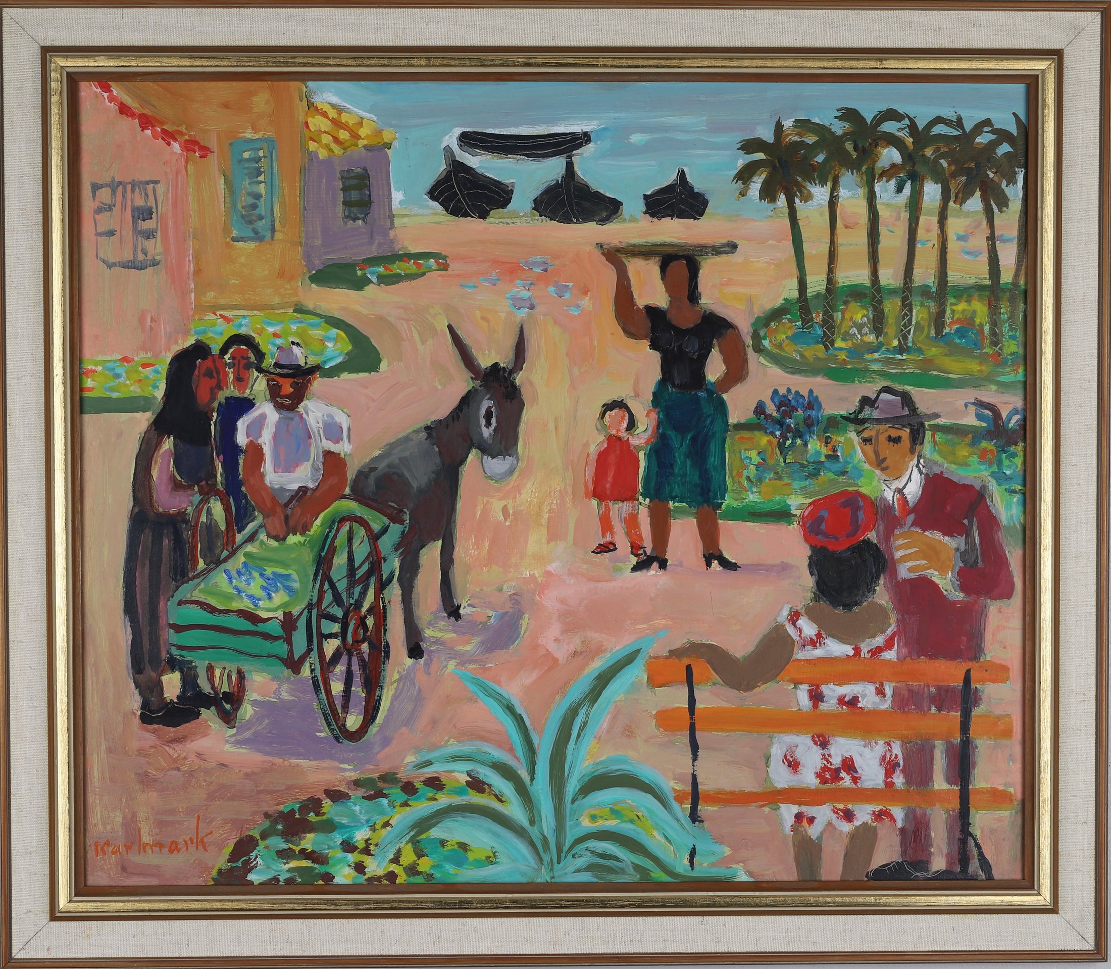 Mid Century Original Cityscape By G Karlmark Sweden