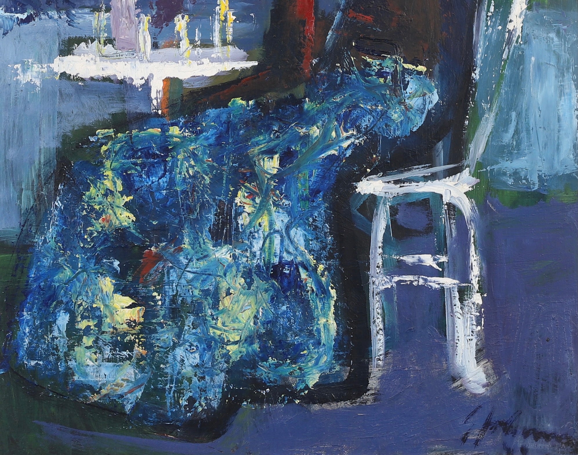 Mid Century Still Life Oil Painting By G Johnsson Sweden