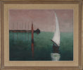Load image into Gallery viewer, Mid Century Original Sailboat Oil Painting From Sweden