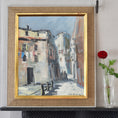 Load image into Gallery viewer, Mid Century Original Cityscape Oil Painting From Sweden