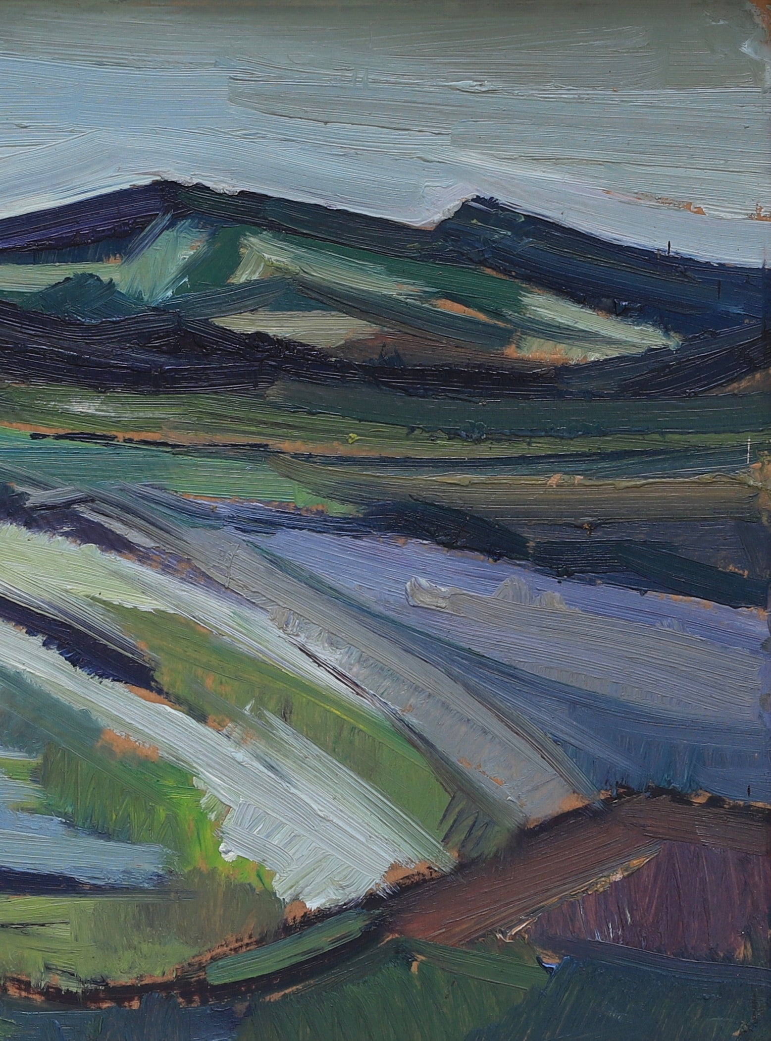 Swedish Mid Century Landscape Oil Painting by Allen Erwö 1954