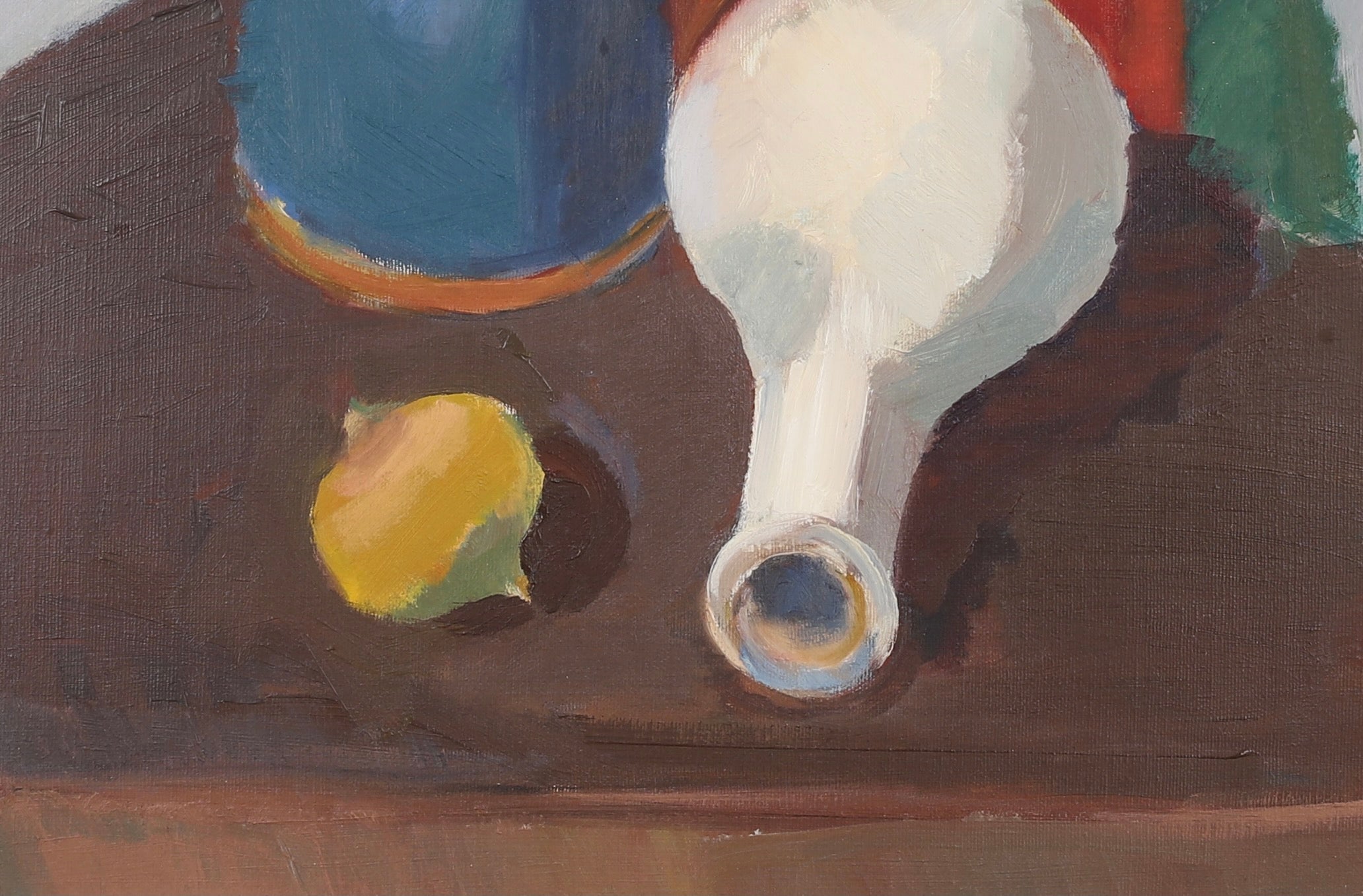 Mid Century Original Still Life Oil Painting From Sweden