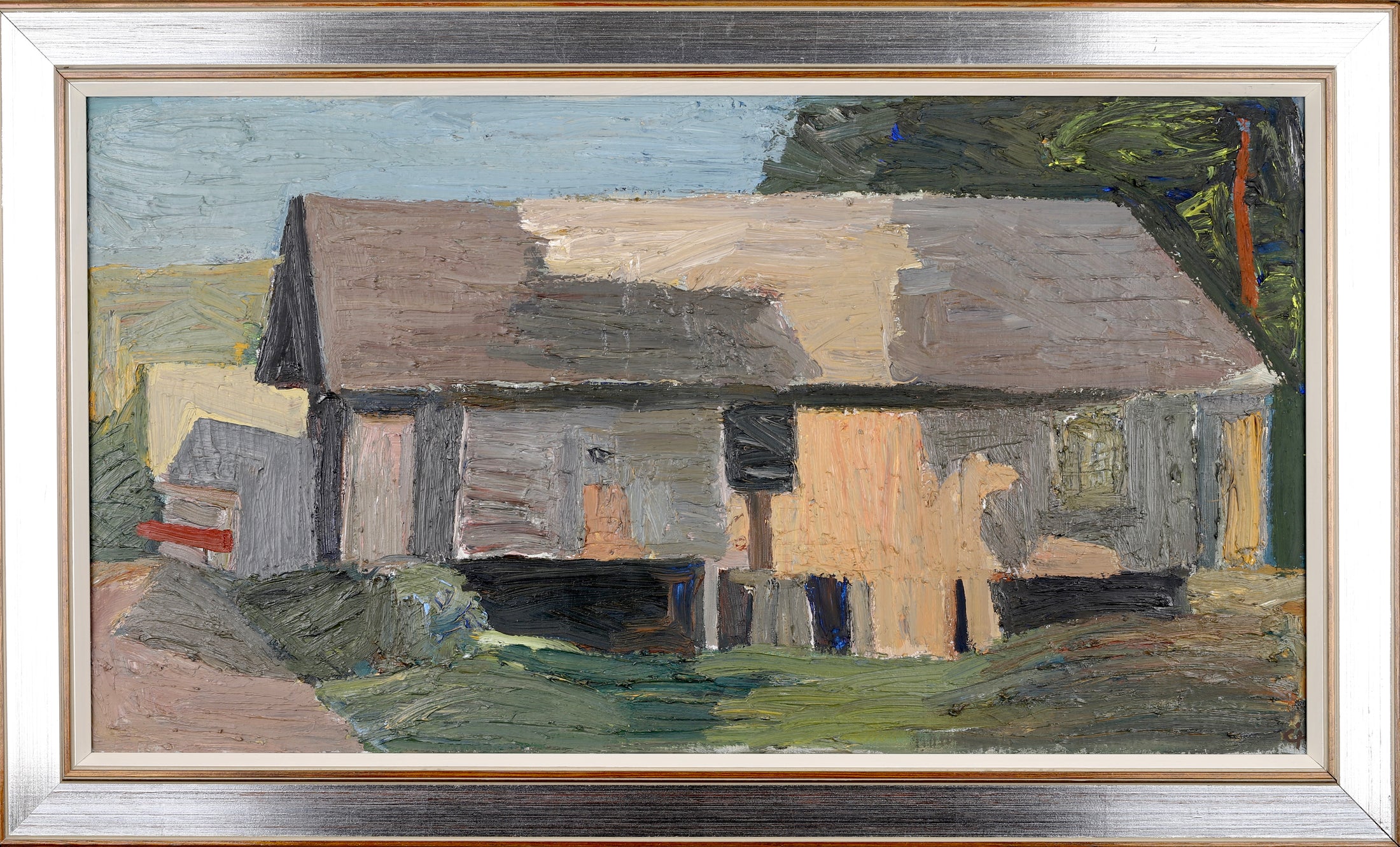 Mid Century Original Oil Painting By C Johansson Sweden