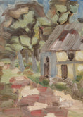 Load image into Gallery viewer, Mid Century Landscape Oil Painting From Sweden