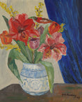 Load image into Gallery viewer, Mid Century Original Still Life Oil Painting Dated 1949 From Sweden