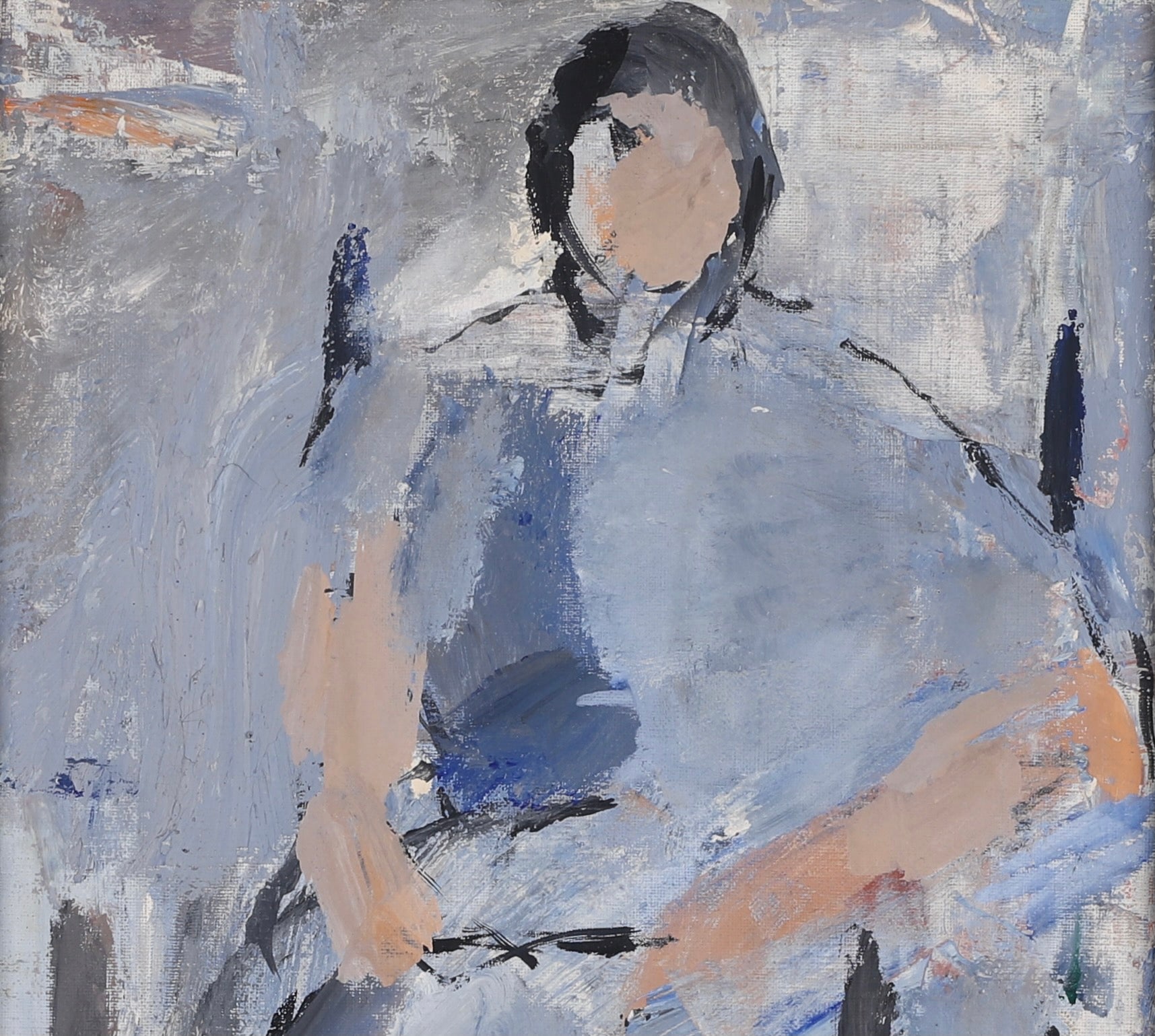 Mid Century Original Portrait Oil Painting W Nording From Sweden