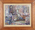 Load image into Gallery viewer, Mid Century Interior Oil Painting By R Persson From Sweden