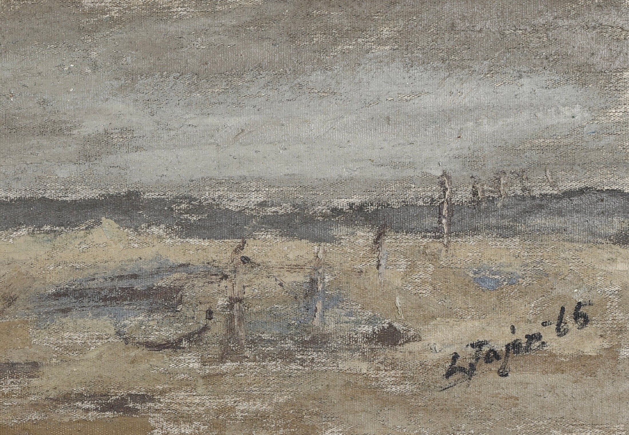 Mid Century Landscape Oil Painting From Sweden 1965