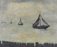 Load image into Gallery viewer, Mid Century Original Sailboat Oil Painting From Sweden