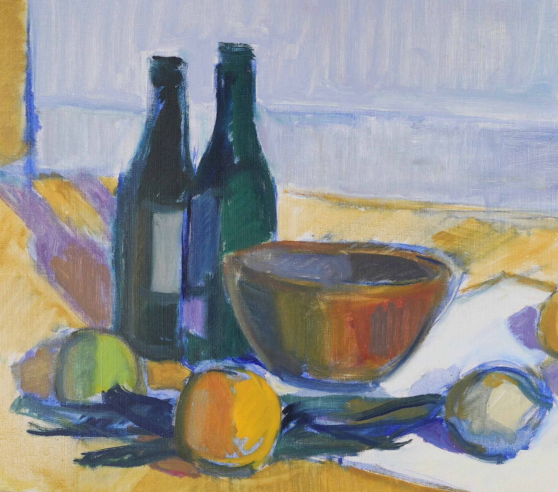 Mid Century Original Still Life Oil Painting by A Y Nilsson Sweden