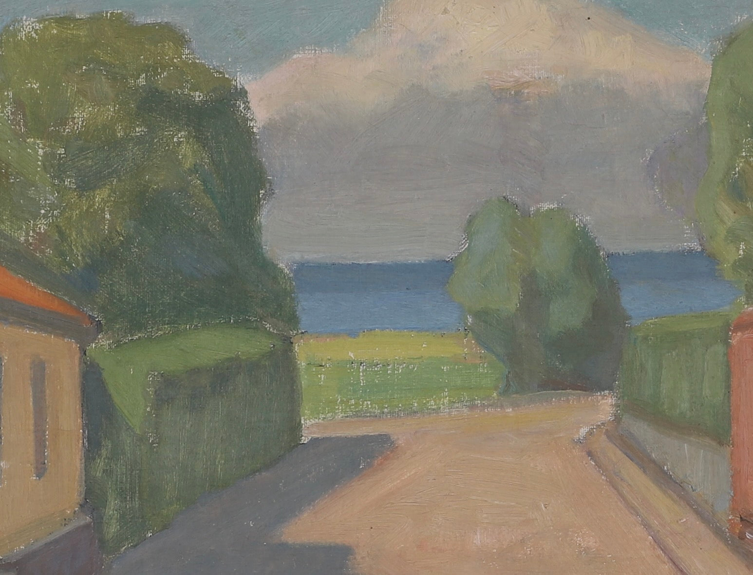 Mid Century Landscape Oil Painting From Sweden by Spendrup 1948