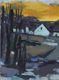 Load image into Gallery viewer, Vintage Mid Century Farmhouse Oil Painting By Walterström Sweden
