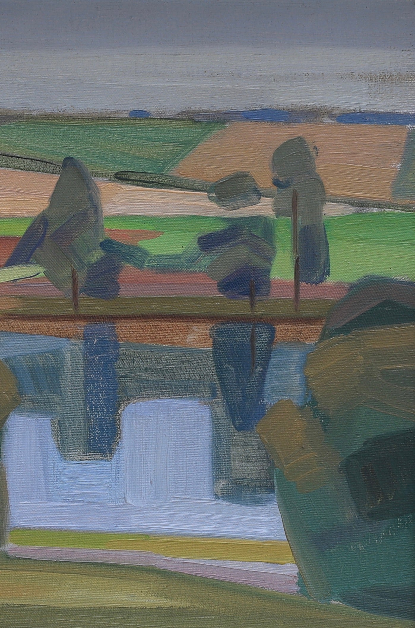Vintage Landscape Oil Painting From Sweden By Viking Lanje