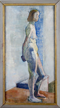 Load image into Gallery viewer, Original Mid Century Figure Oil Painting From Sweden