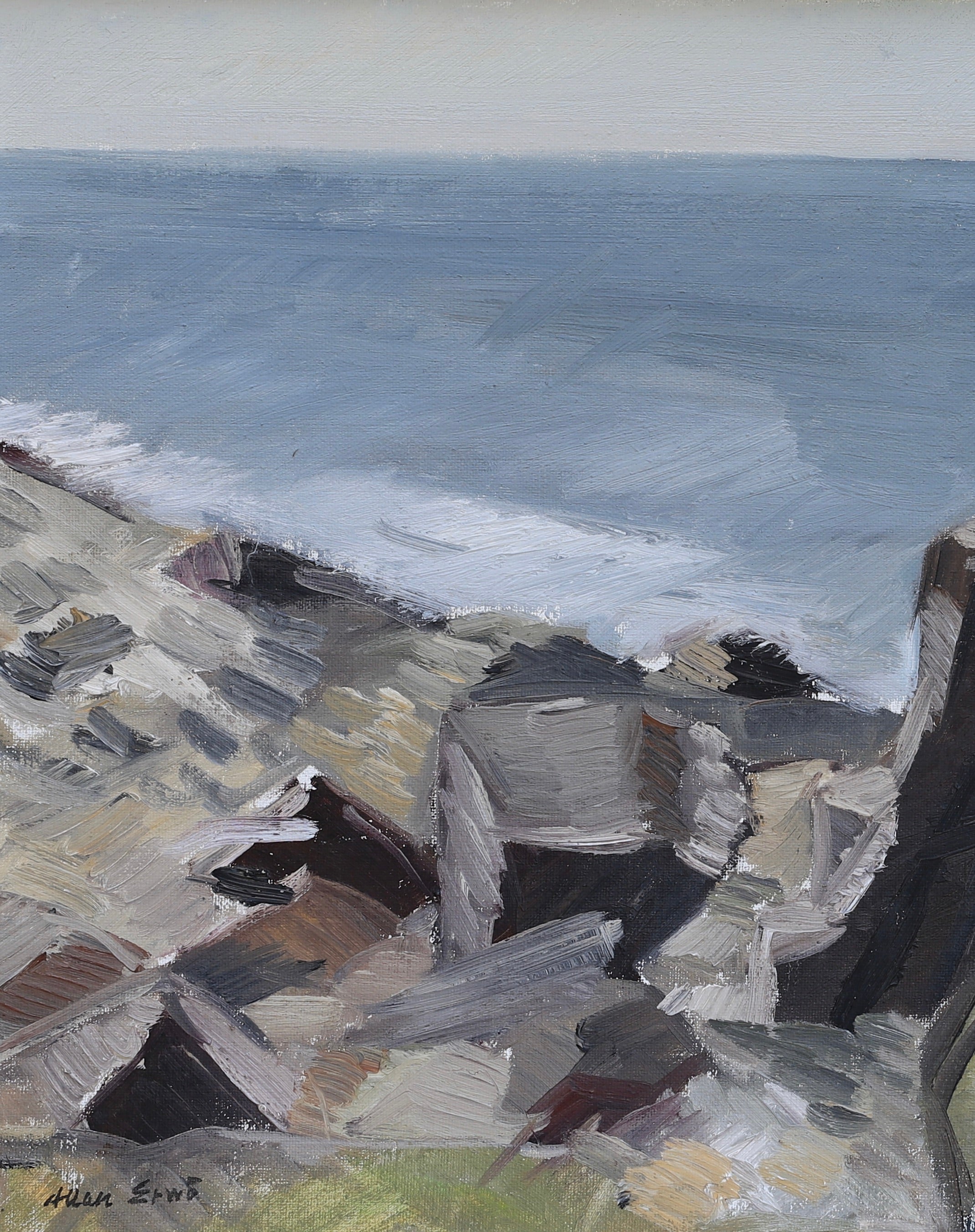 Mid Century Seascape By Alan Erwö From Sweden