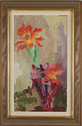Load image into Gallery viewer, Vintage Art Room Original Still Life Oil Painting by G Turèn Sweden