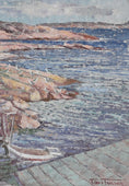 Load image into Gallery viewer, Mid Century Seascape Oil Painting By T Torstensson From Sweden