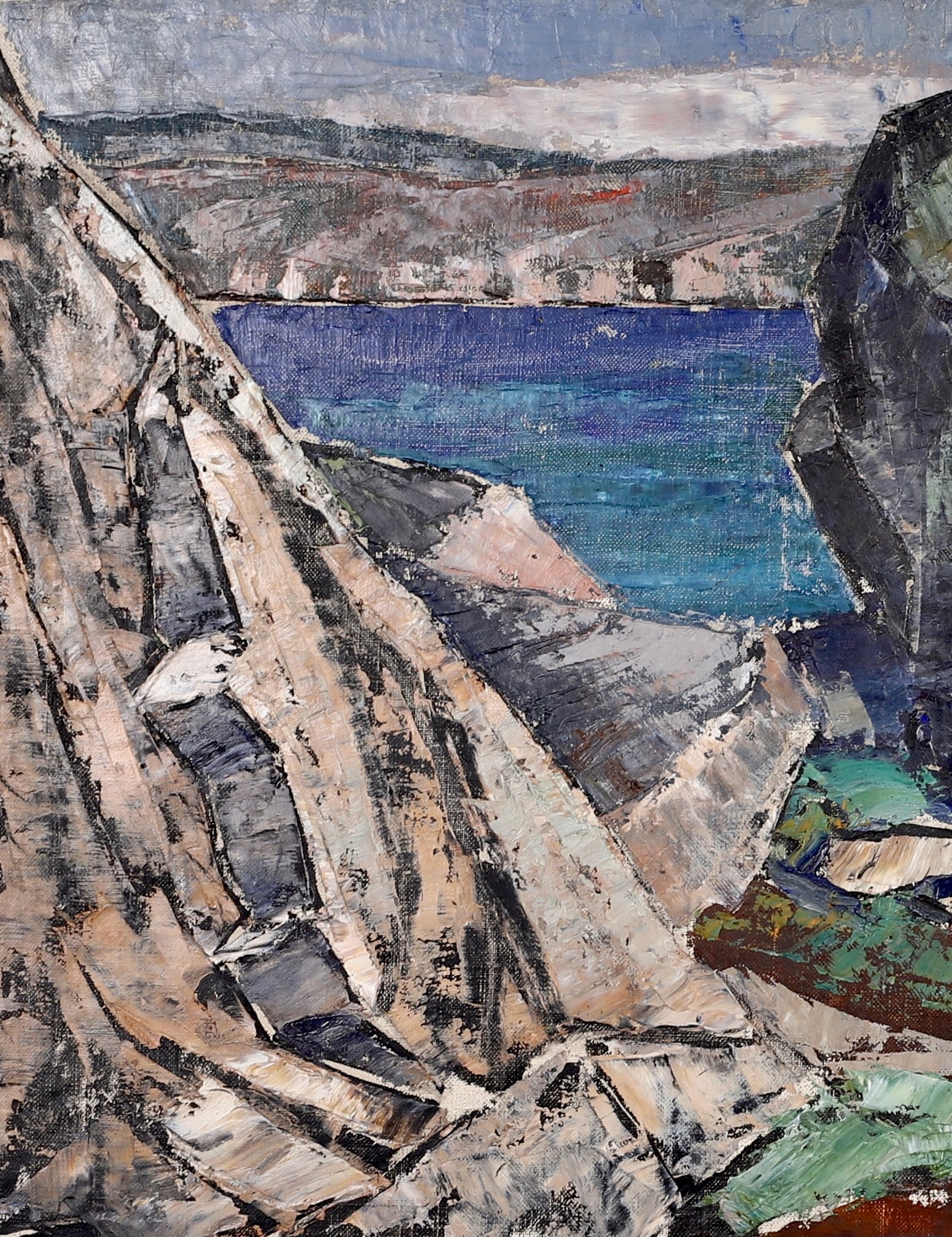 Mid Century Oil Painting By T Torstensson From Sweden