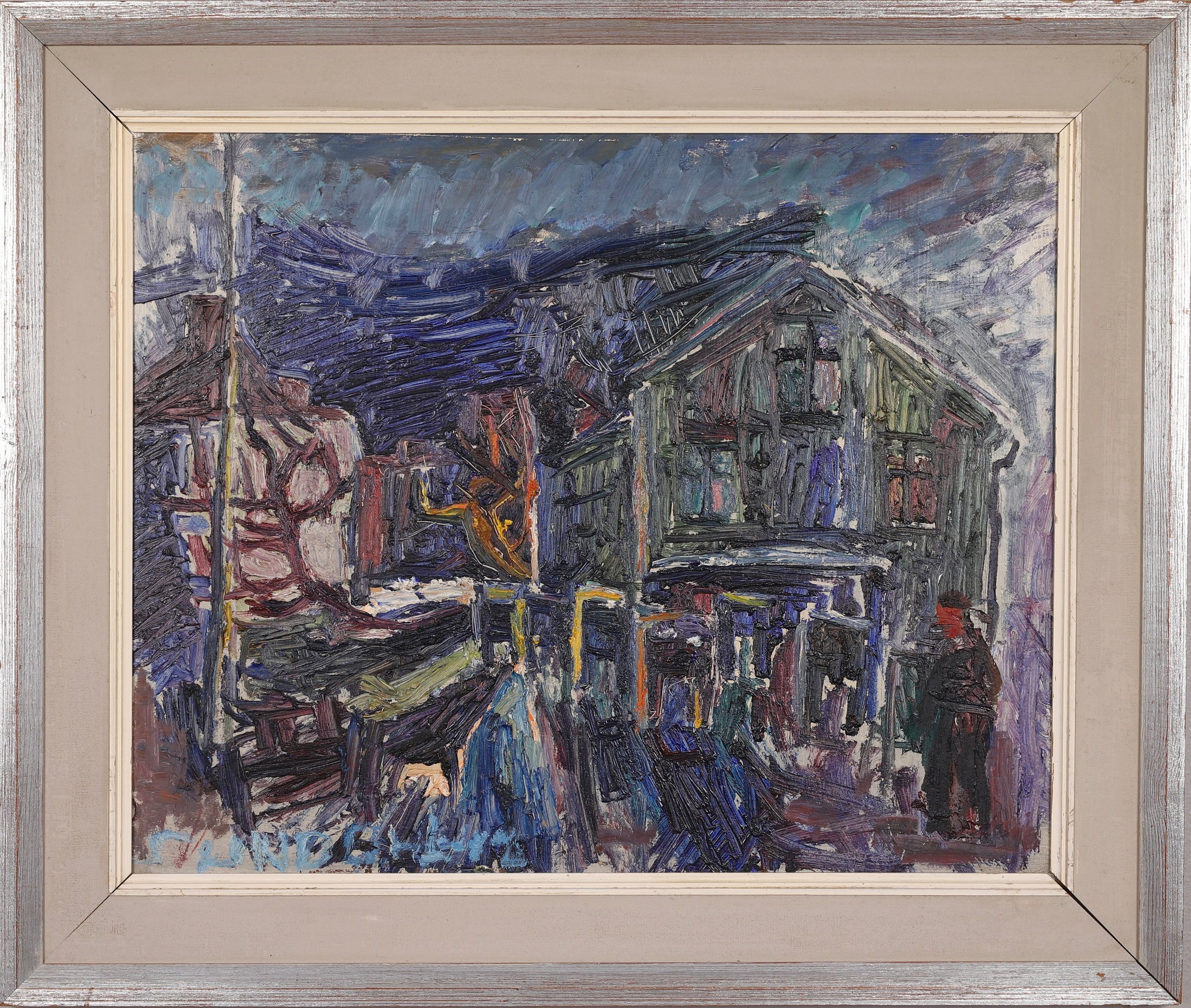 Mid Century Landscape Oil Painting From Sweden