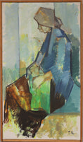 Load image into Gallery viewer, Mid Century Original Portrait Oil Painting From Sweden by S Ligell