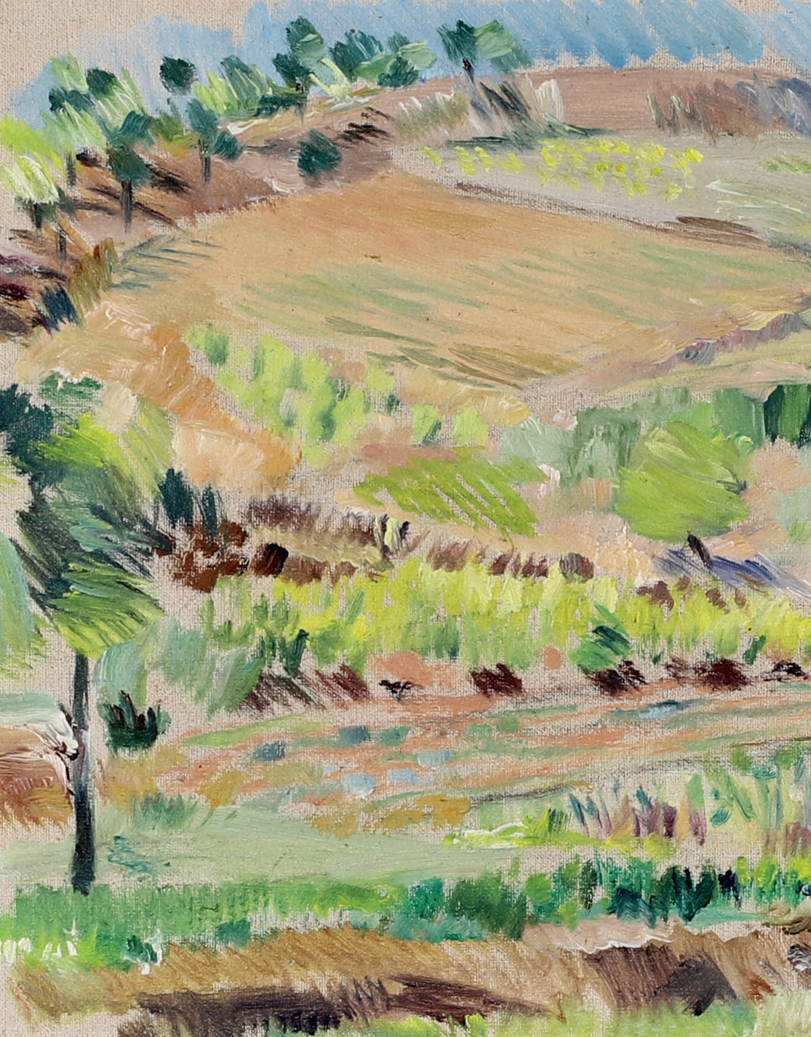 Mid Century Landscape Oil Painting By Stellan 1960