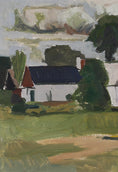 Load image into Gallery viewer, Vintage Mid Century Landscape Oil Painting by G Sandberg from Sweden