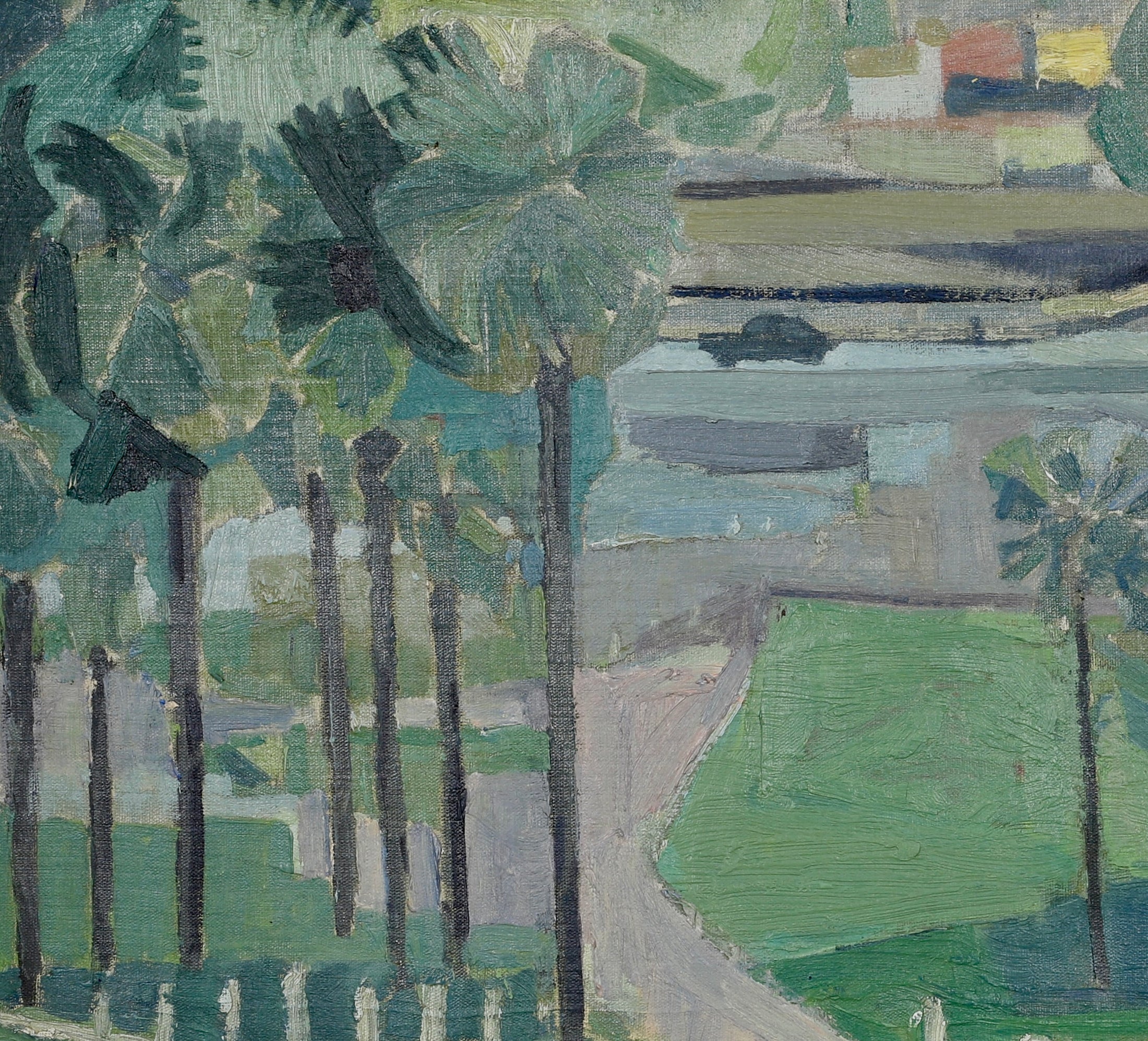 Mid Century Landscape Oil Painting From Sweden by S Schlyter