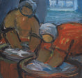 Load image into Gallery viewer, Vintage Mid Century Expressionist Oil Painting from Sweden Signed Emland