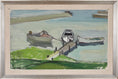 Load image into Gallery viewer, Mid Century Seascape Oil Painting By A Erwö Sweden 1957