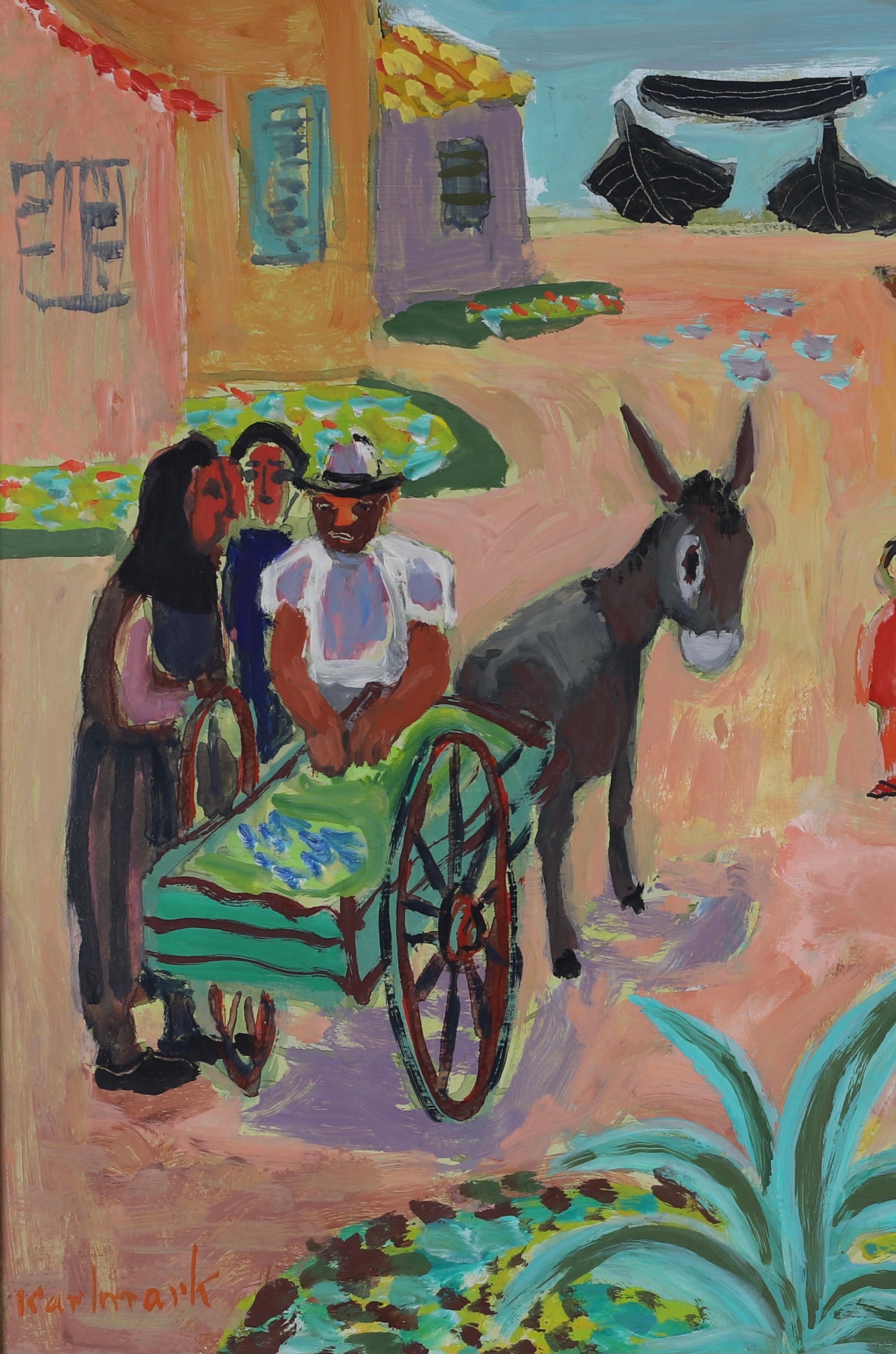 Mid Century Original Cityscape By G Karlmark Sweden