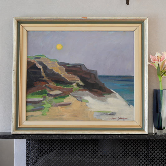 Vintage Original Oil Painting from Sweden Signed Bertil Johansson