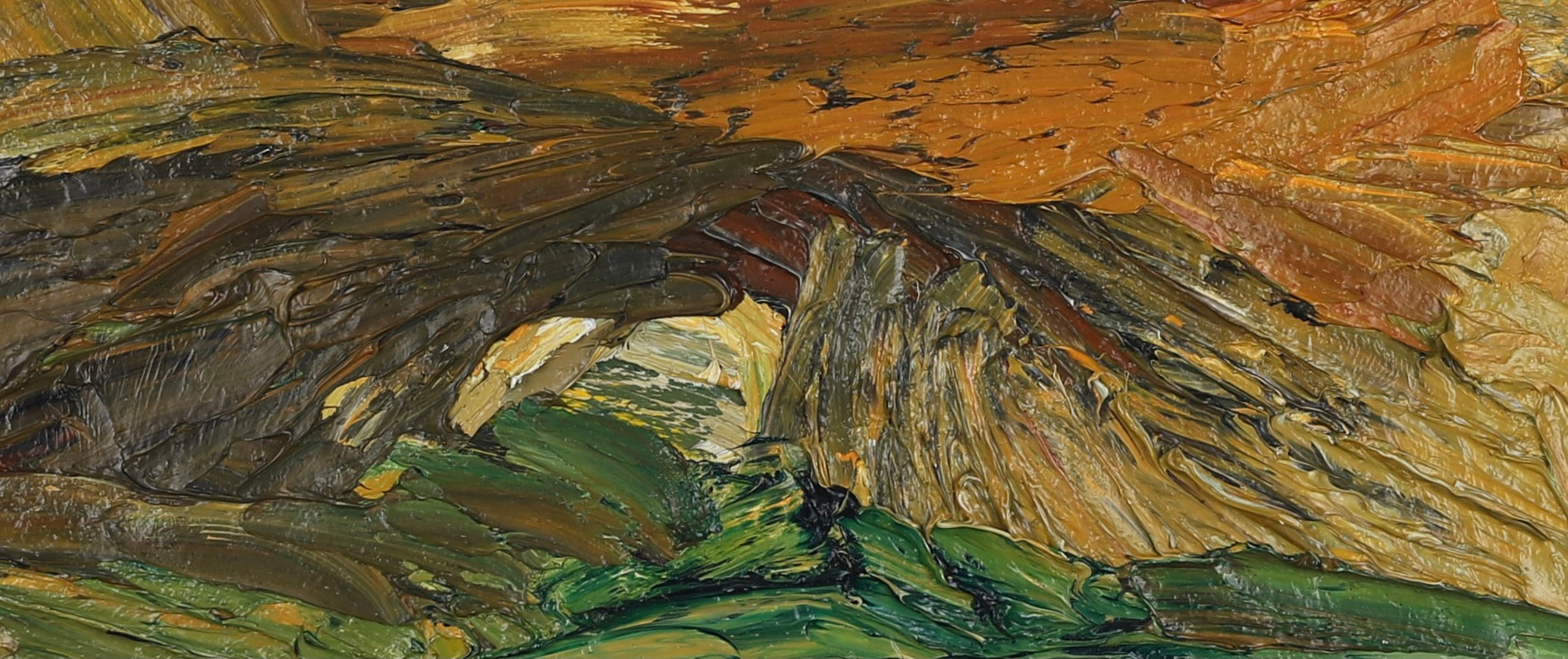 Mid Century Abstract Oil Painting By C Agge Sweden