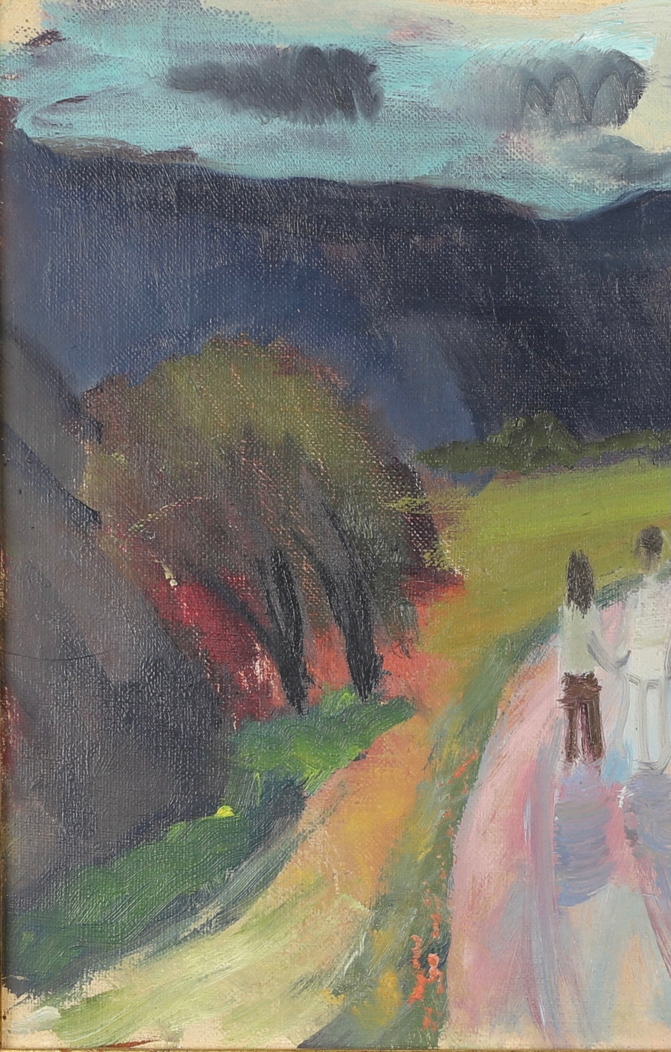 Framed Vintage Art Room Mid Century Oil Painting Sweden