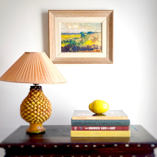 Colorful Vintage Original Oil Painting From Sweden