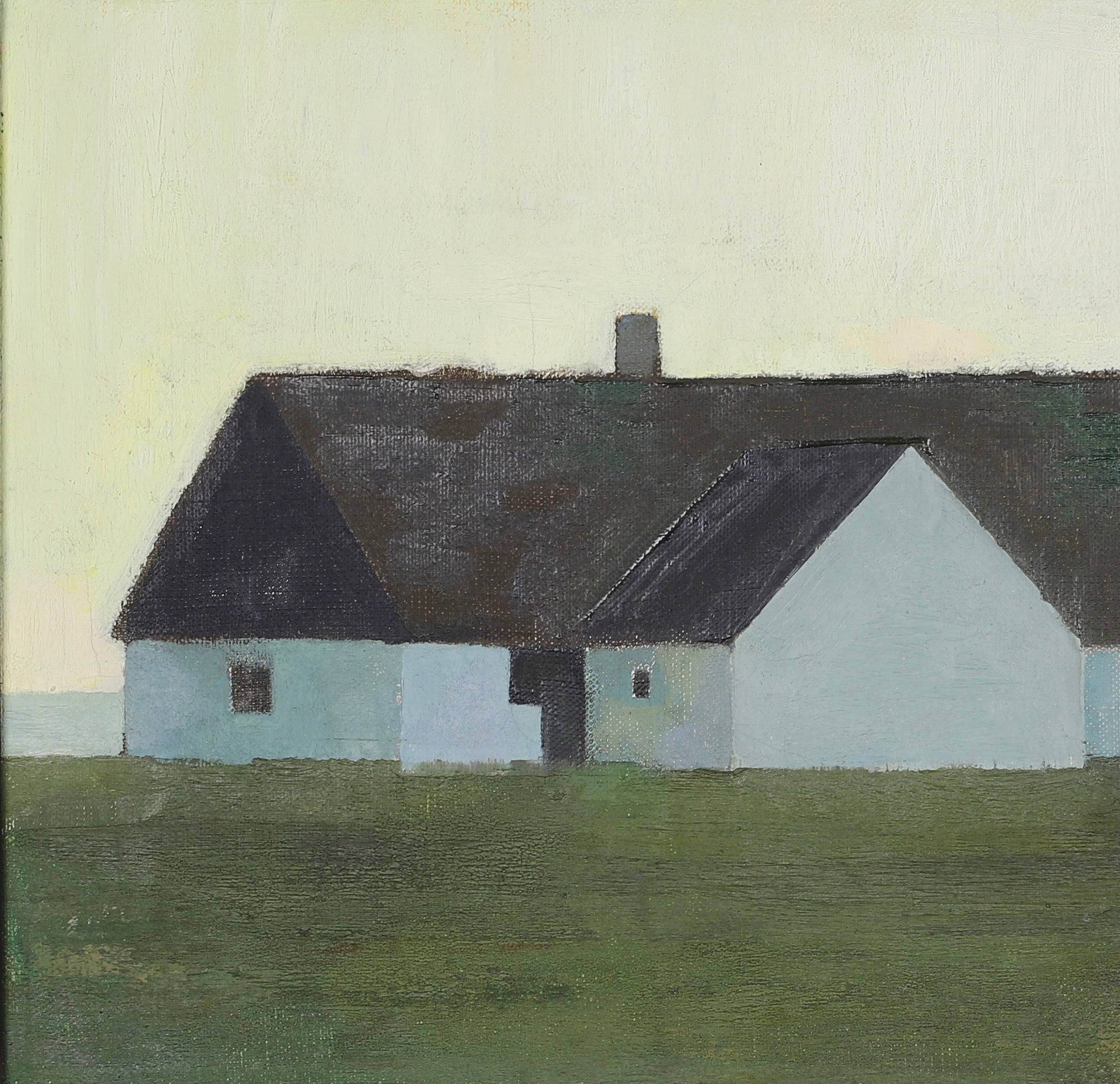Mid Century Farmhouse Oil Painting From Sweden