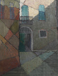 Load image into Gallery viewer, Mid Century Original Cityscape Oil Painting From Sweden