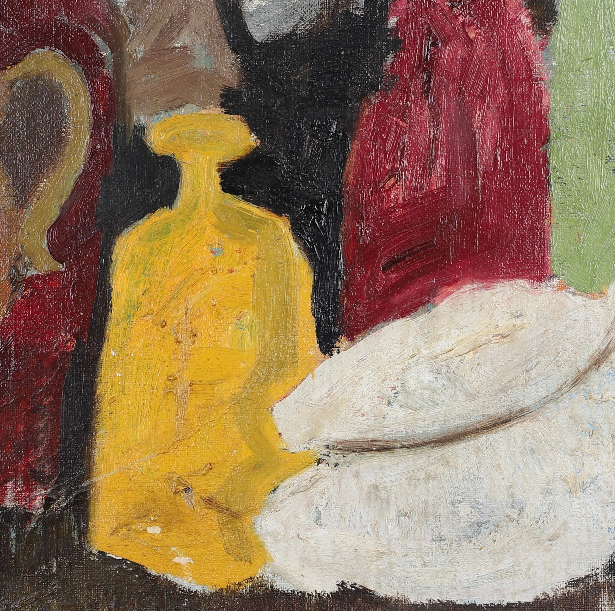 Vintage Mid Century Still Life Oil Painting By L Sandahl Sweden