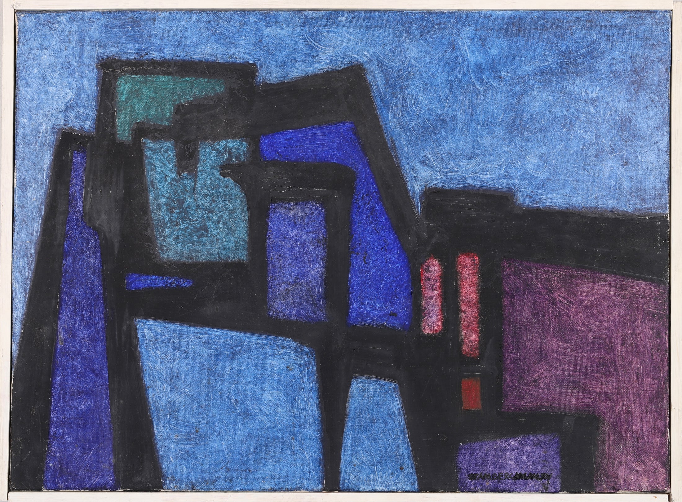 Mid Century Still Life Oil Painting By Stamberg From Sweden