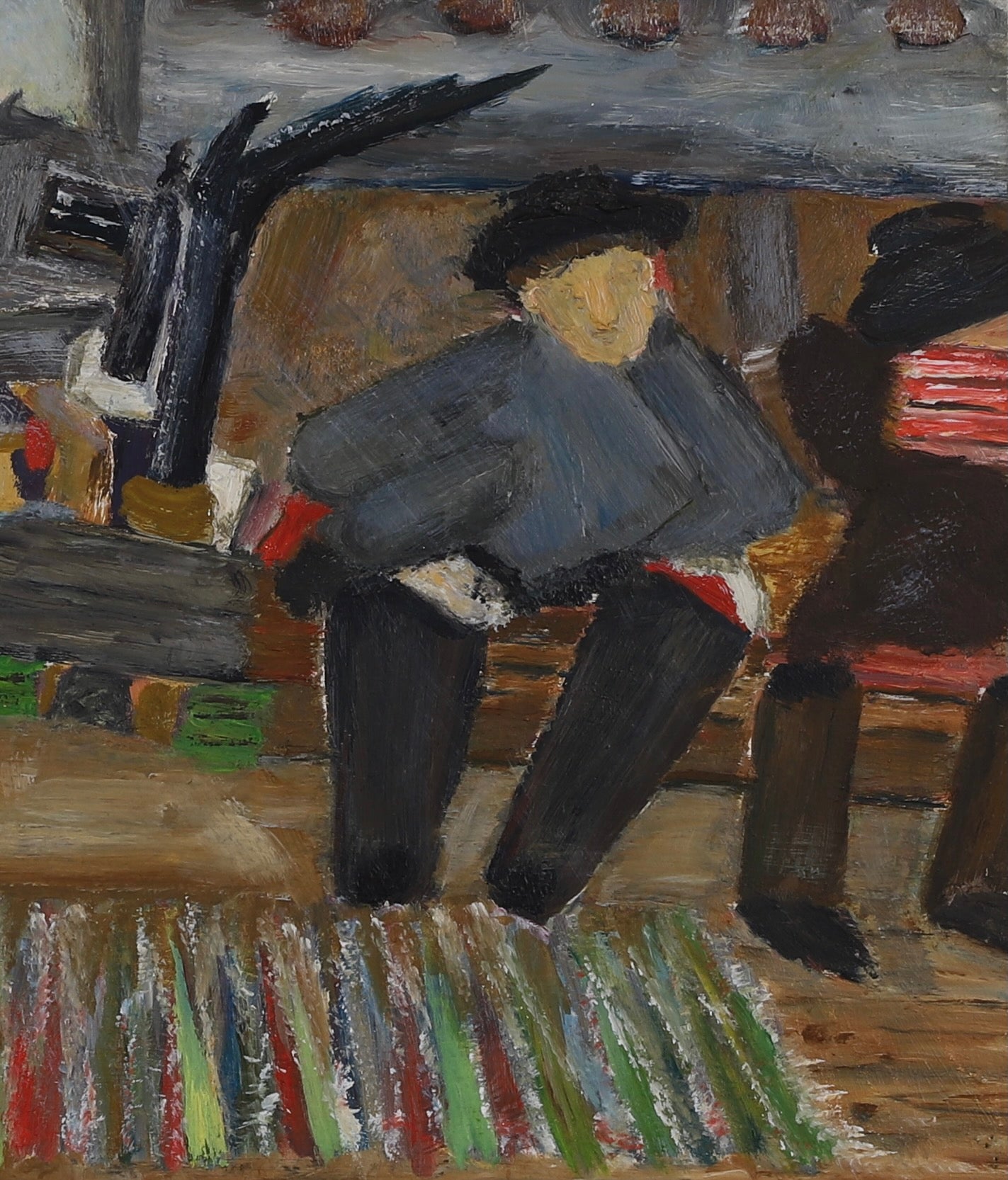 Mid Century Interior Oil Painting From Sweden