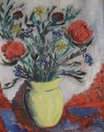 Load image into Gallery viewer, Vintage Mid Century Still Life Floral Oil Painting from Sweden