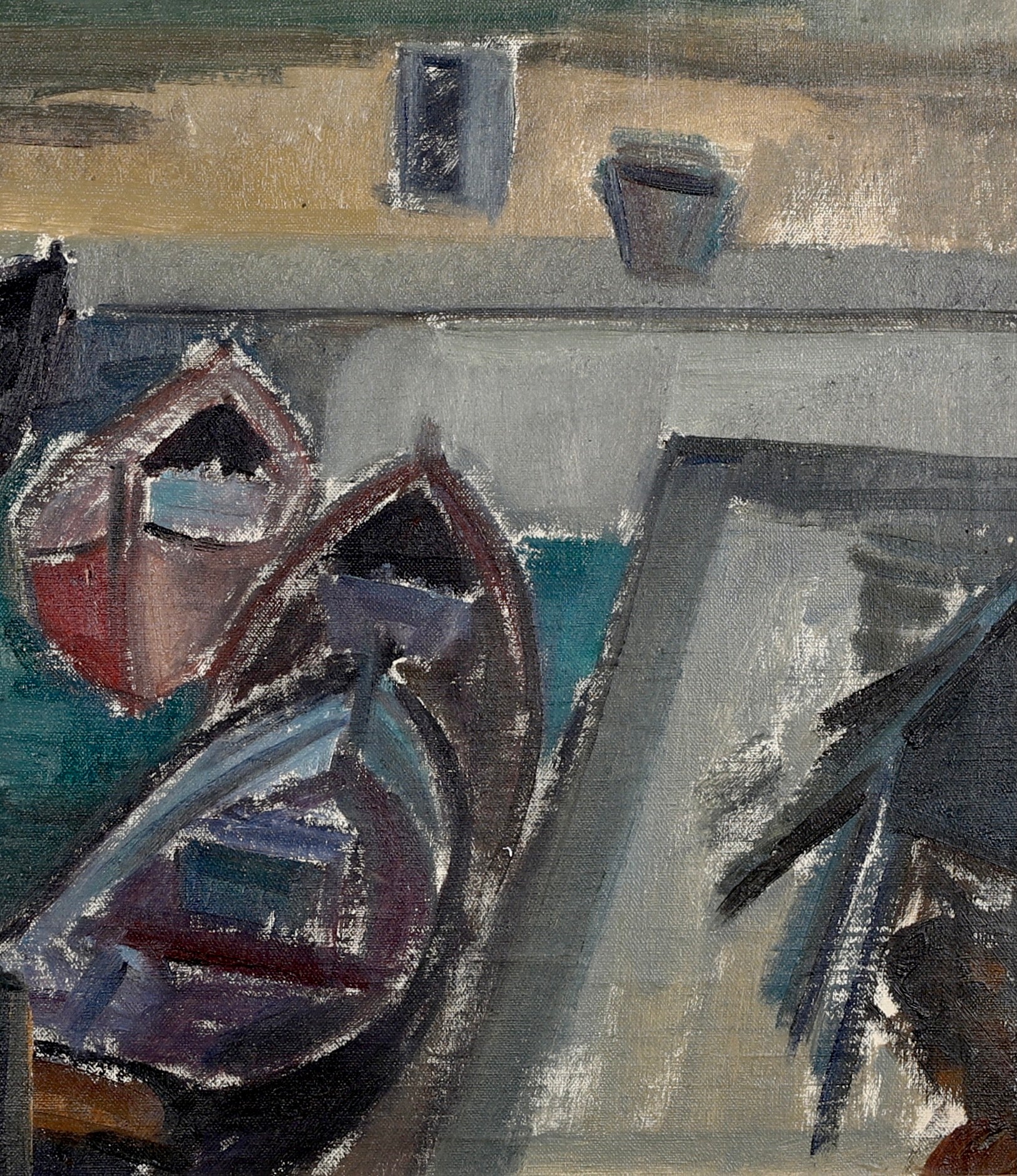 Mid Century Oil Painting By A Erwö Sweden