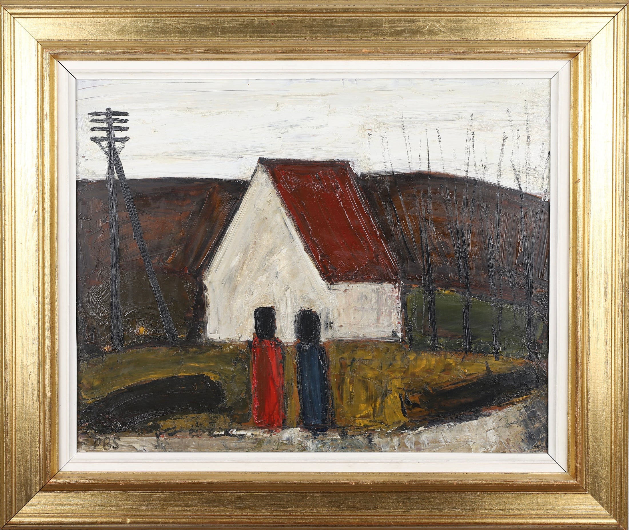 Mid Century Oil Painting from Sweden By P B Sorensen