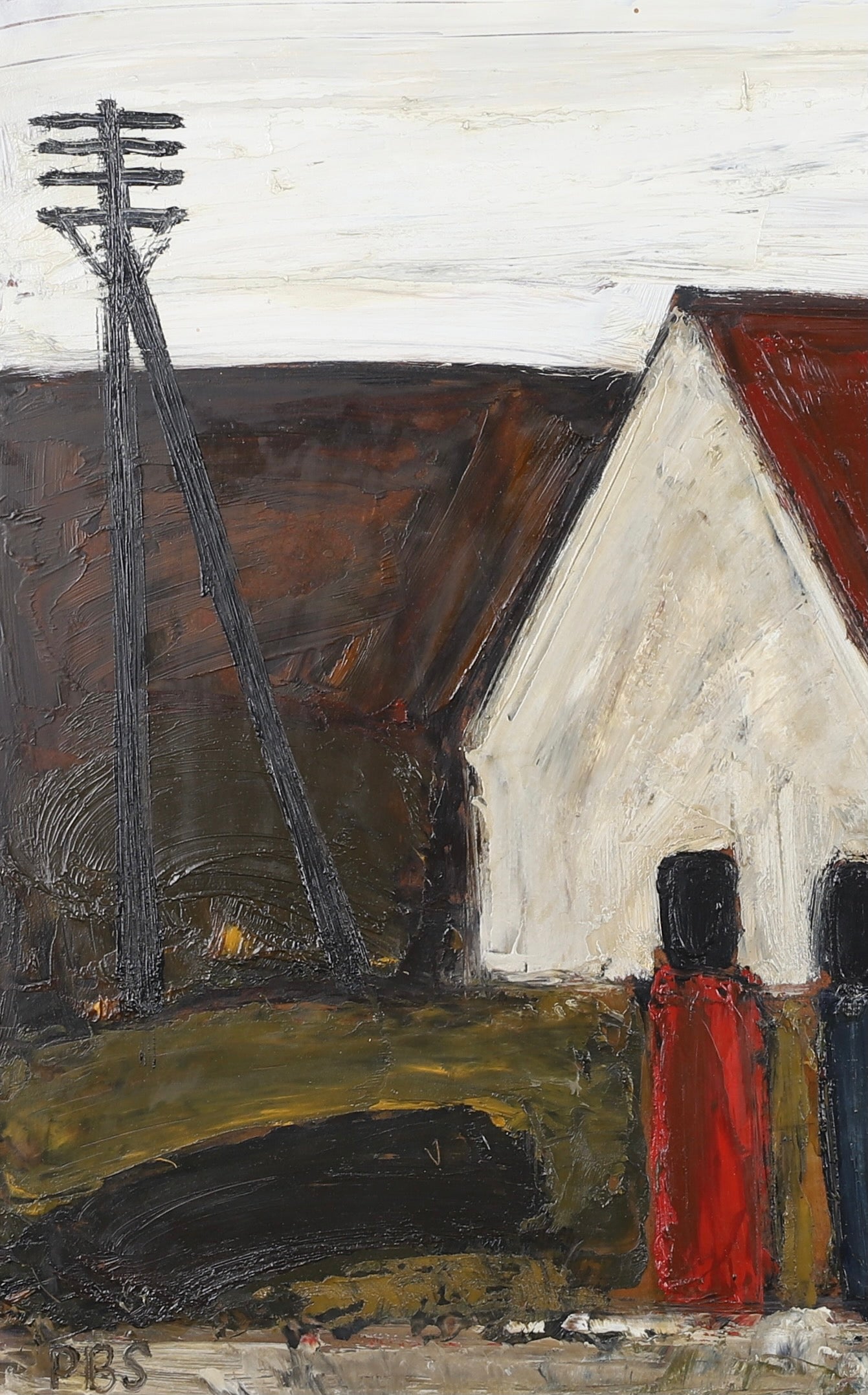 Mid Century Oil Painting from Sweden By P B Sorensen