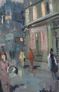 Load image into Gallery viewer, Mid Century Original Parisian Cityscape Oil Painting From Sweden
