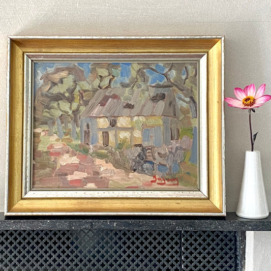 Mid Century Landscape Oil Painting From Sweden