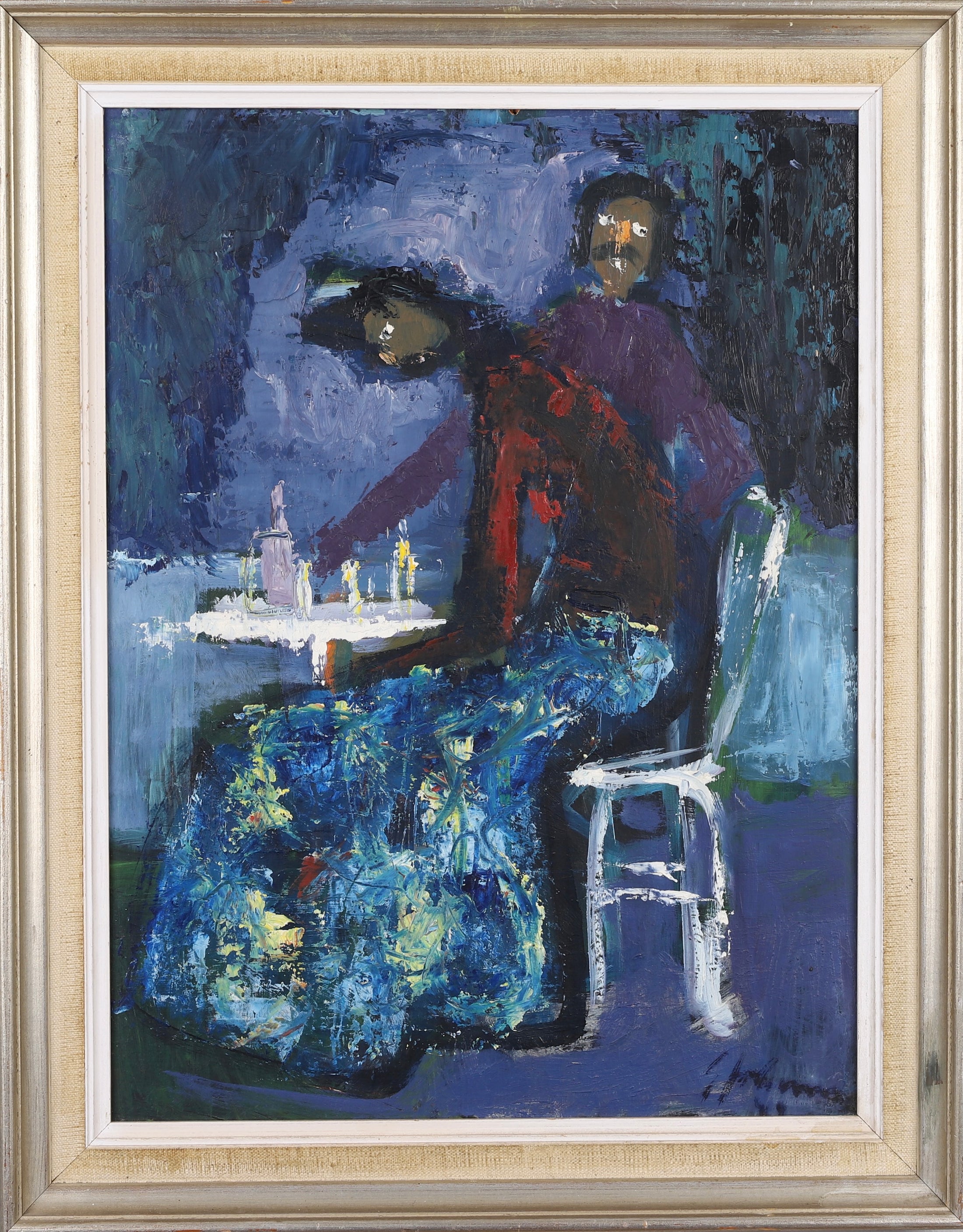 Mid Century Still Life Oil Painting By G Johnsson Sweden